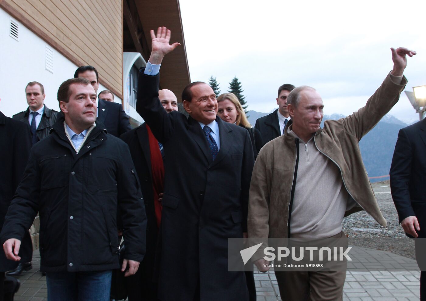 Dmitry Medvedev, Vladimir Putin, Silvio Berlusconi