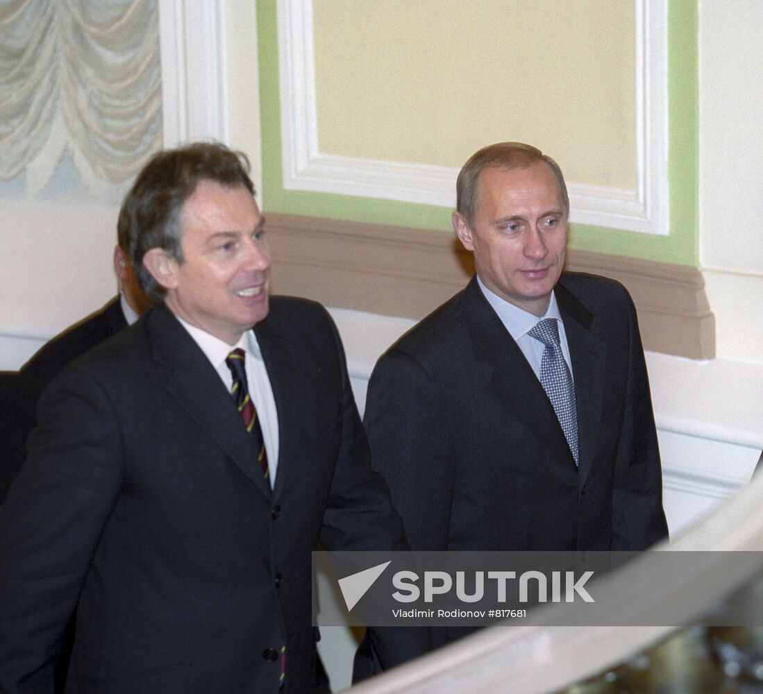Tony Blair and Vladimir Putin