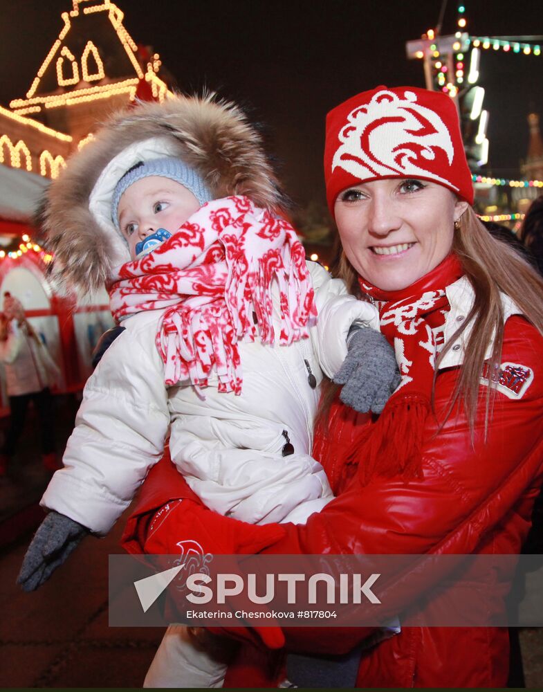 Svetlana Zhurova with her son