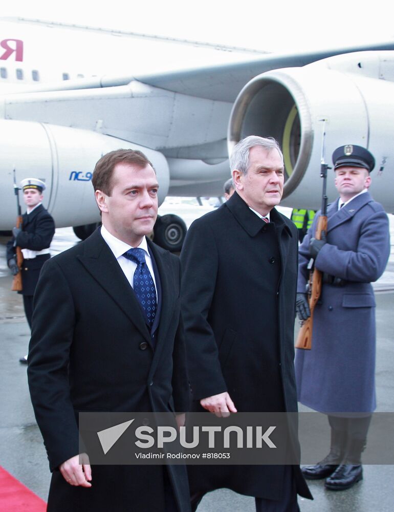 Dmitry Medvedev's official visit to Warsaw