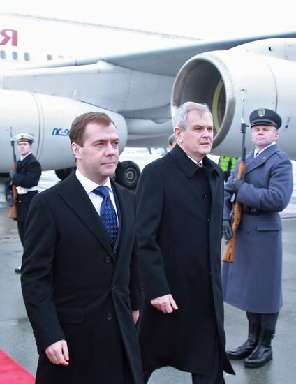 Dmitry Medvedev's official visit to Warsaw
