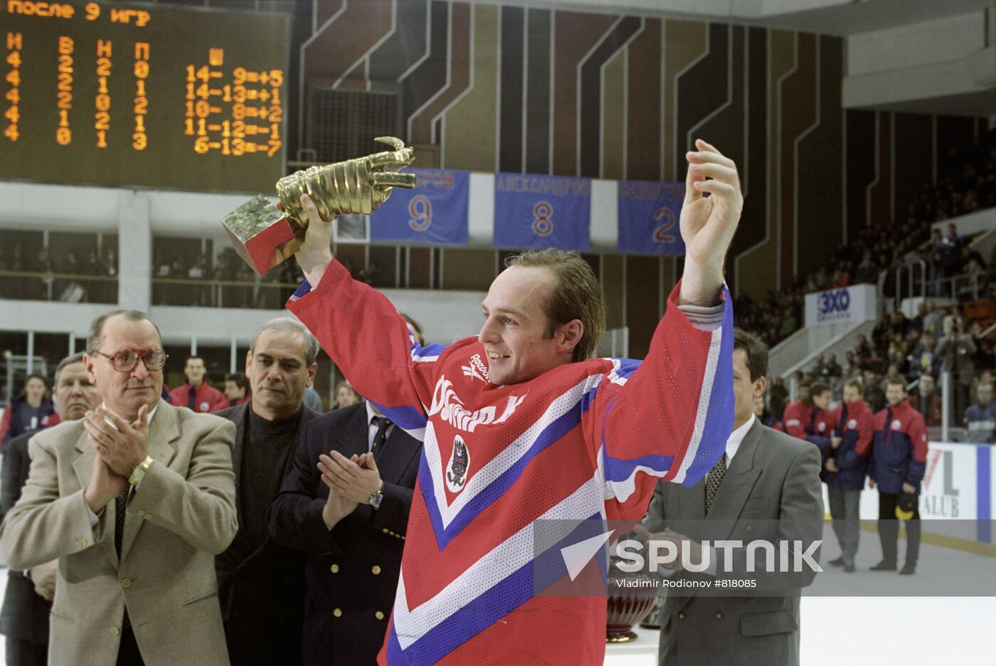 Russian national hockey team' captain Ilya Byakin