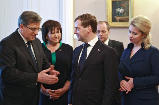 Dmitry Medvedev visits Warsaw