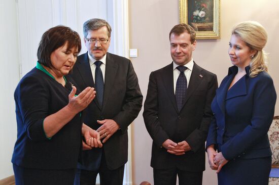 Dmitry Medvedev visits Warsaw