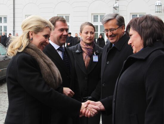 Dmitry Medvedev visits Warsaw