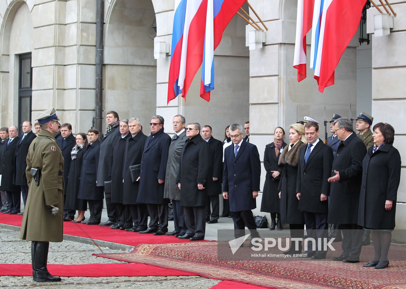 Dmitry Medvedev visits Warsaw