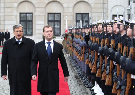 Dmitry Medvedev visits Warsaw