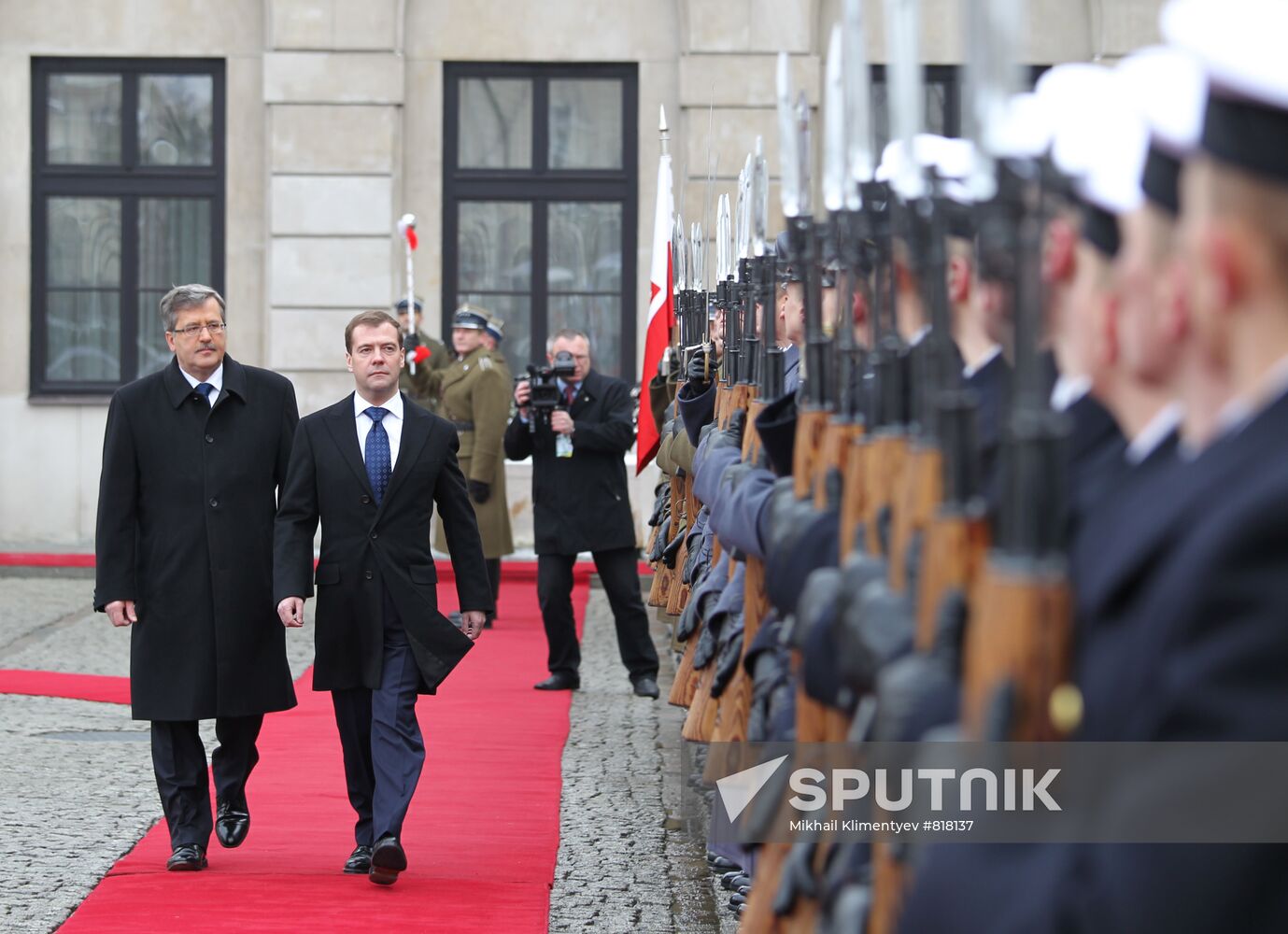 Dmitry Medvedev visits Warsaw