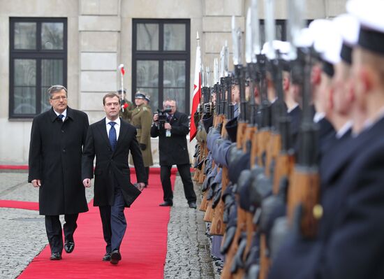 Dmitry Medvedev visits Warsaw