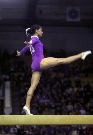 Soviet gymnast Nellie Kim