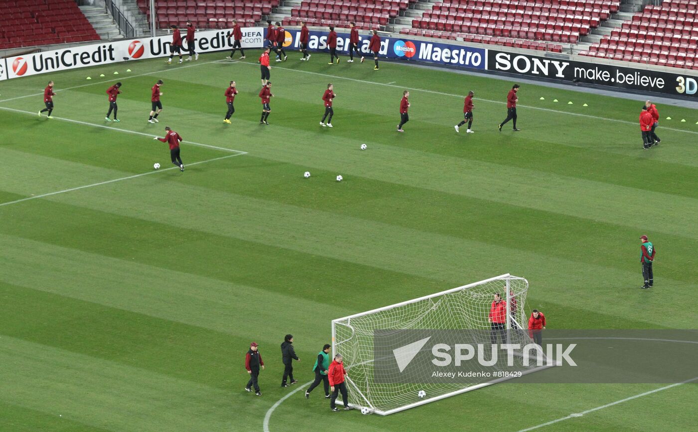 Football. FC Rubin open training in Spain
