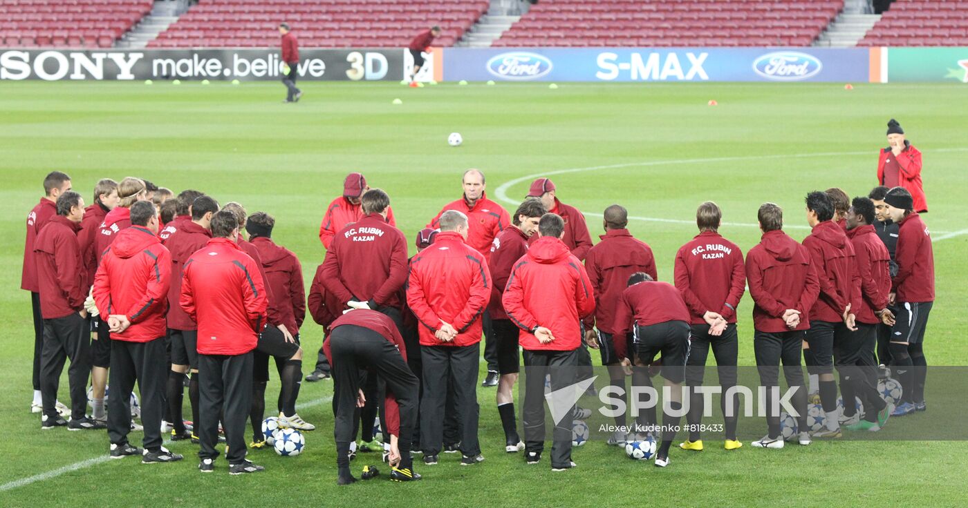 Football. FC Rubin open training in Spain