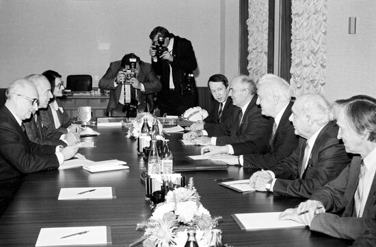 Mikhail Gorbachev and Budimir Lončar
