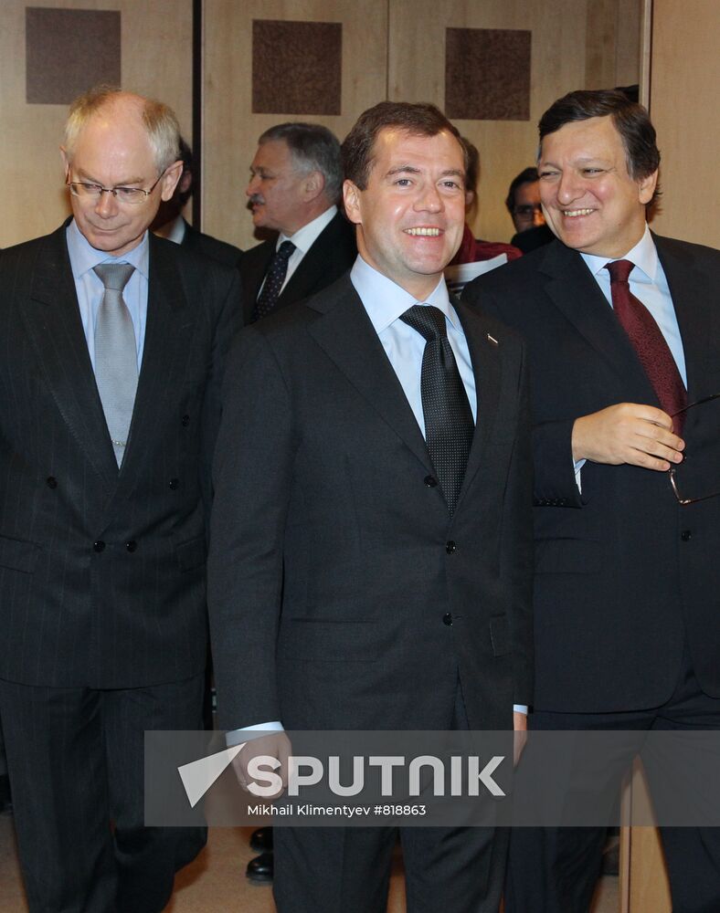 Dmitry Medvedev arrives in Brussels for Russia-EU summit