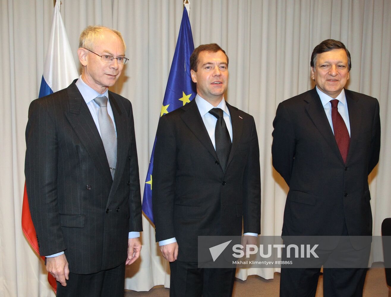 Dmitry Medvedev arrives in Brussels for Russia-EU summit