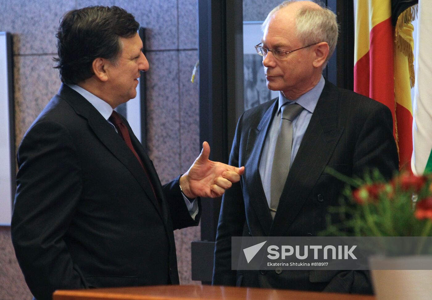 Herman Van Rompuy and Jose Manuel Barroso