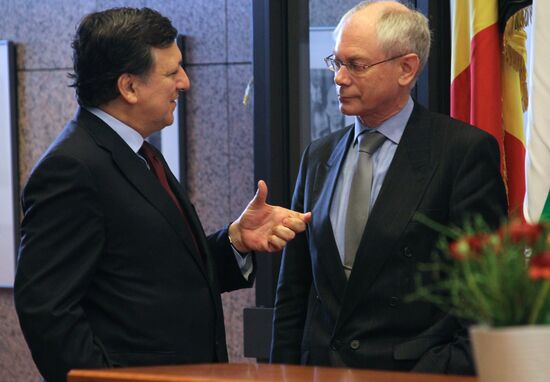 Herman Van Rompuy and Jose Manuel Barroso