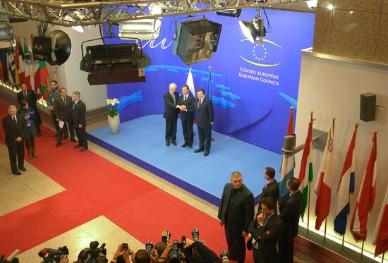 Dmitry Medvedev arrives in Brussels for Russia-EU summit