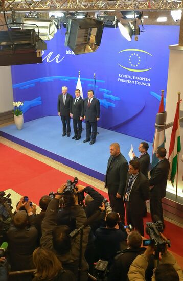 Dmitry Medvedev arrives in Brussels for Russia-EU summit