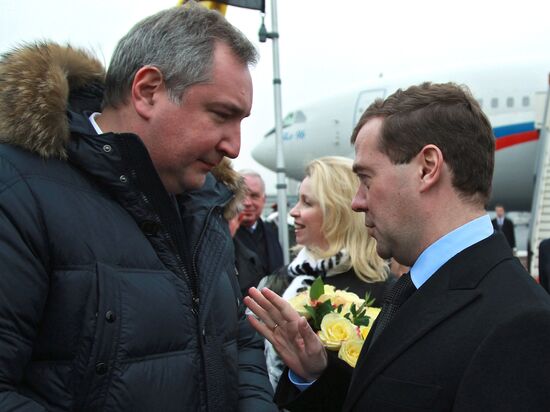 Dmitry Medvedev arrives in Brussels for Russia-EU summit