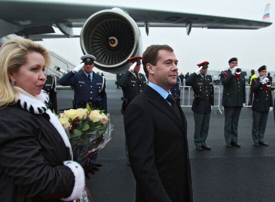 Dmitry Medvedev arrives in Brussels for Russia-EU summit