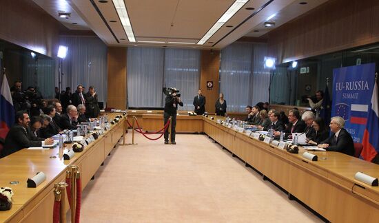 Dmitry Medvedev attends Russia-EU summit in Brussels