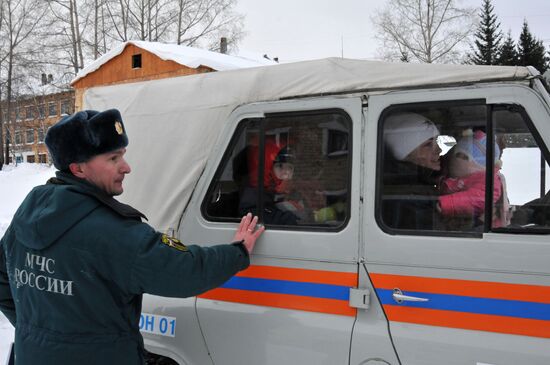 Situation in Vershina Tei town, Khakassia