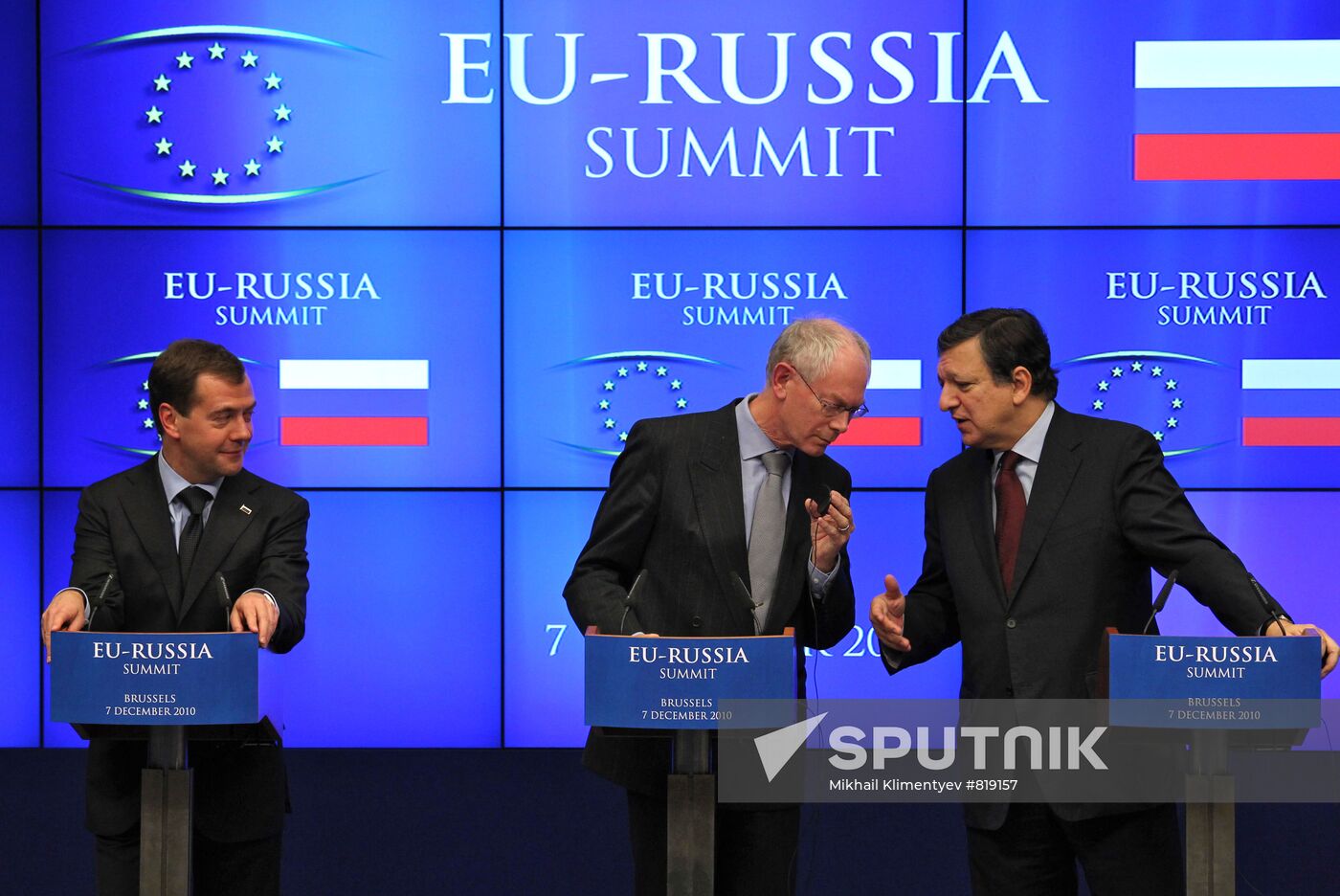 President Medvedev at Russia-EU summit in Brussels