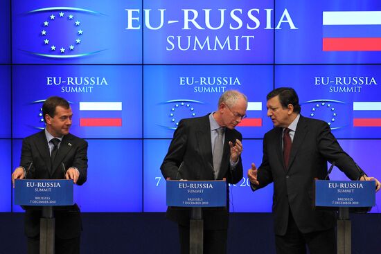 President Medvedev at Russia-EU summit in Brussels