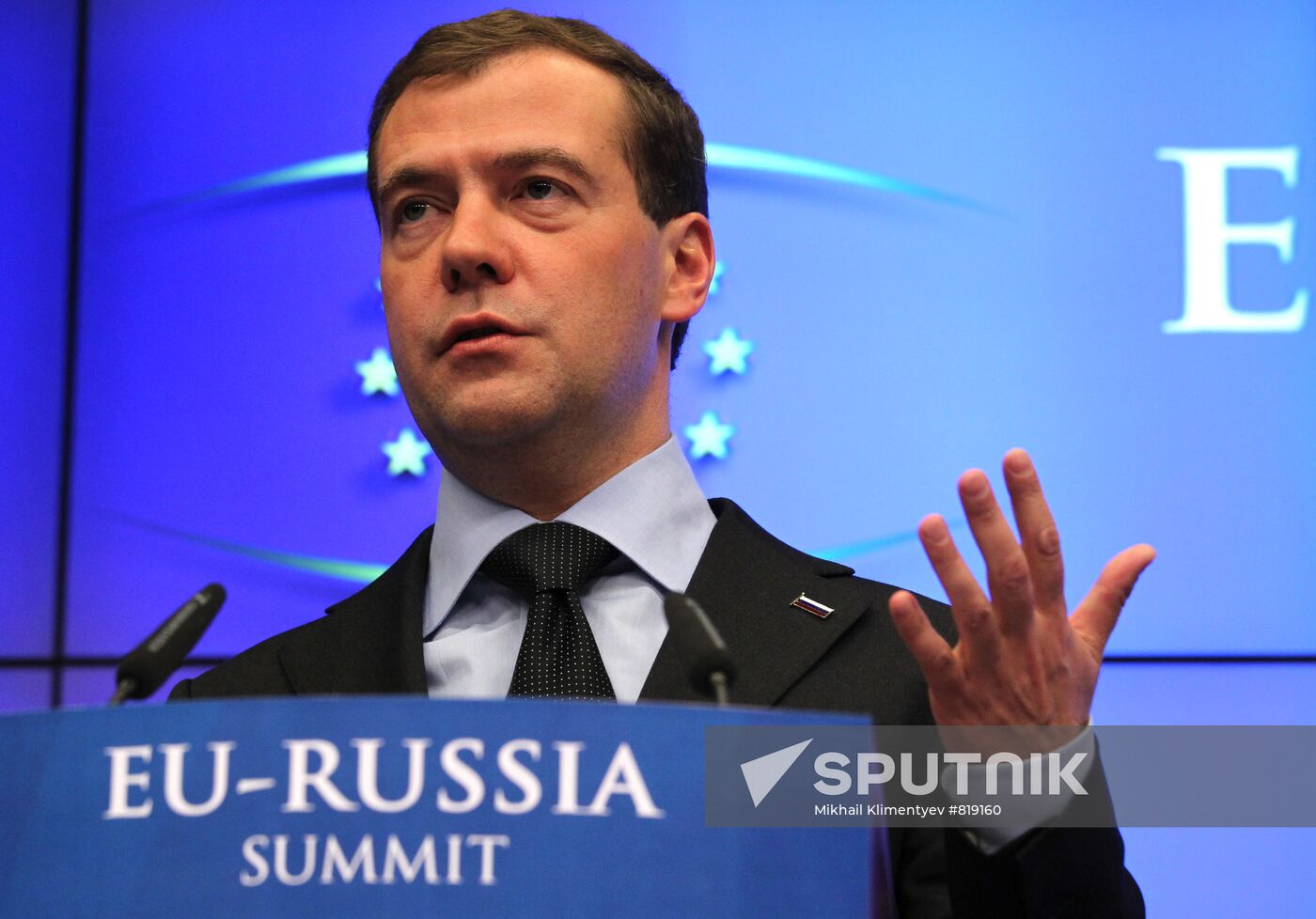 President Medvedev at Russia-EU summit in Brussels