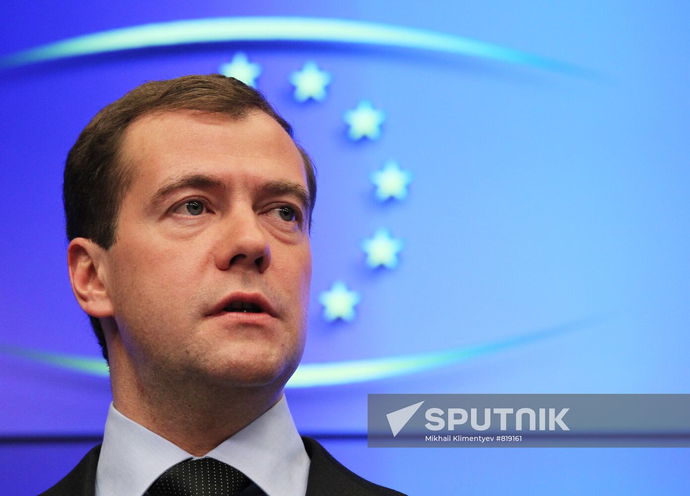 President Medvedev at Russia-EU summit in Brussels