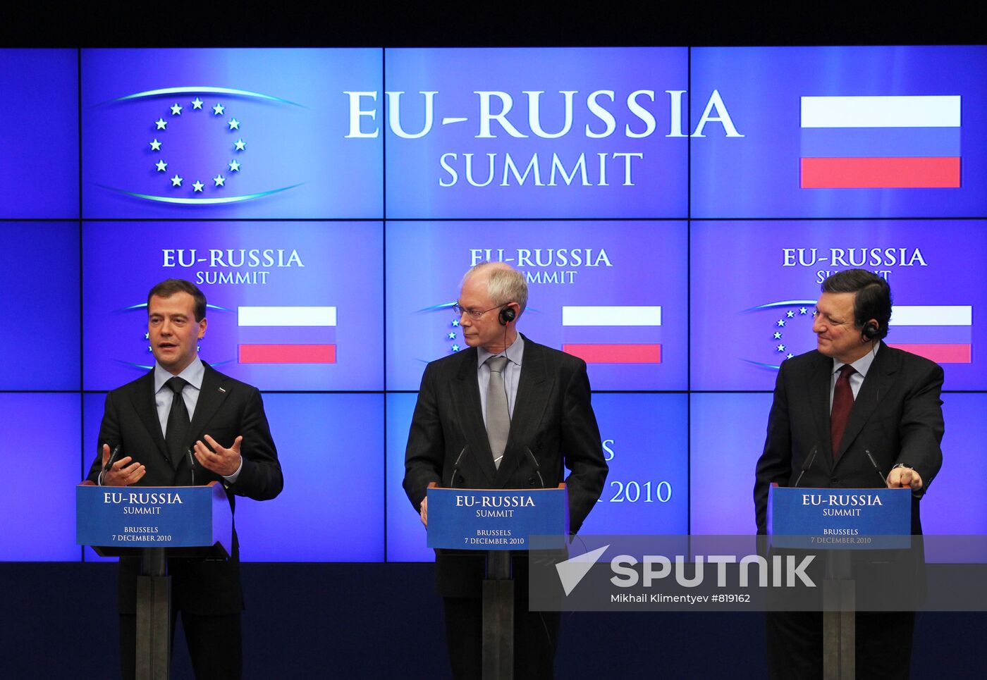 President Medvedev at Russia-EU summit in Brussels