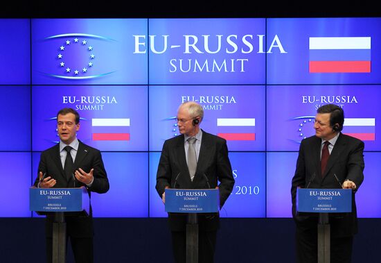President Medvedev at Russia-EU summit in Brussels