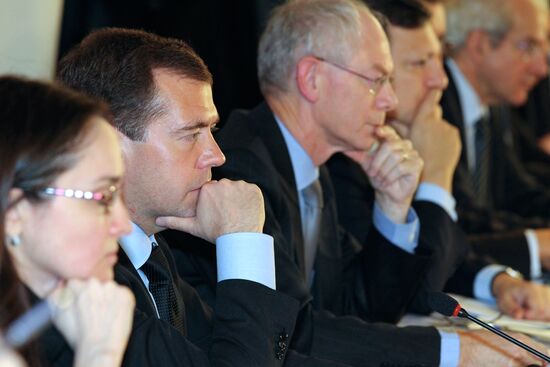 President Medvedev at Russia-EU summit in Brussels