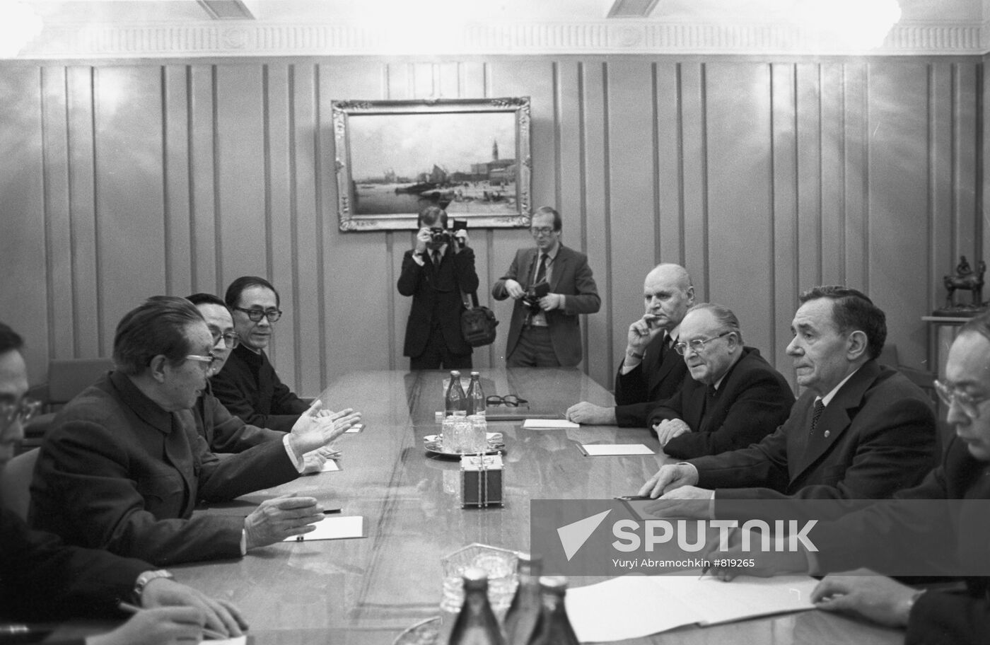 Andrei Gromyko and Chinese leader Huang Hua