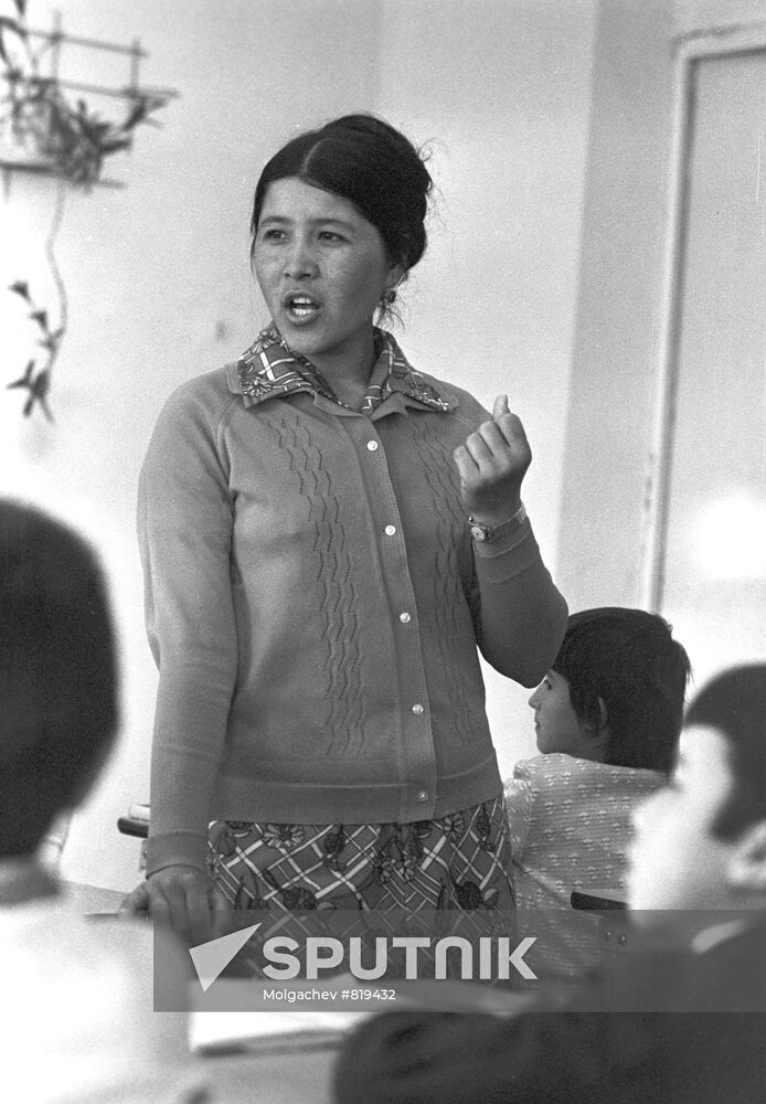 Village teacher Khodishon Umarova
