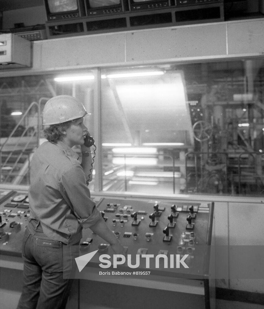 Control panel operator S. Trifonova
