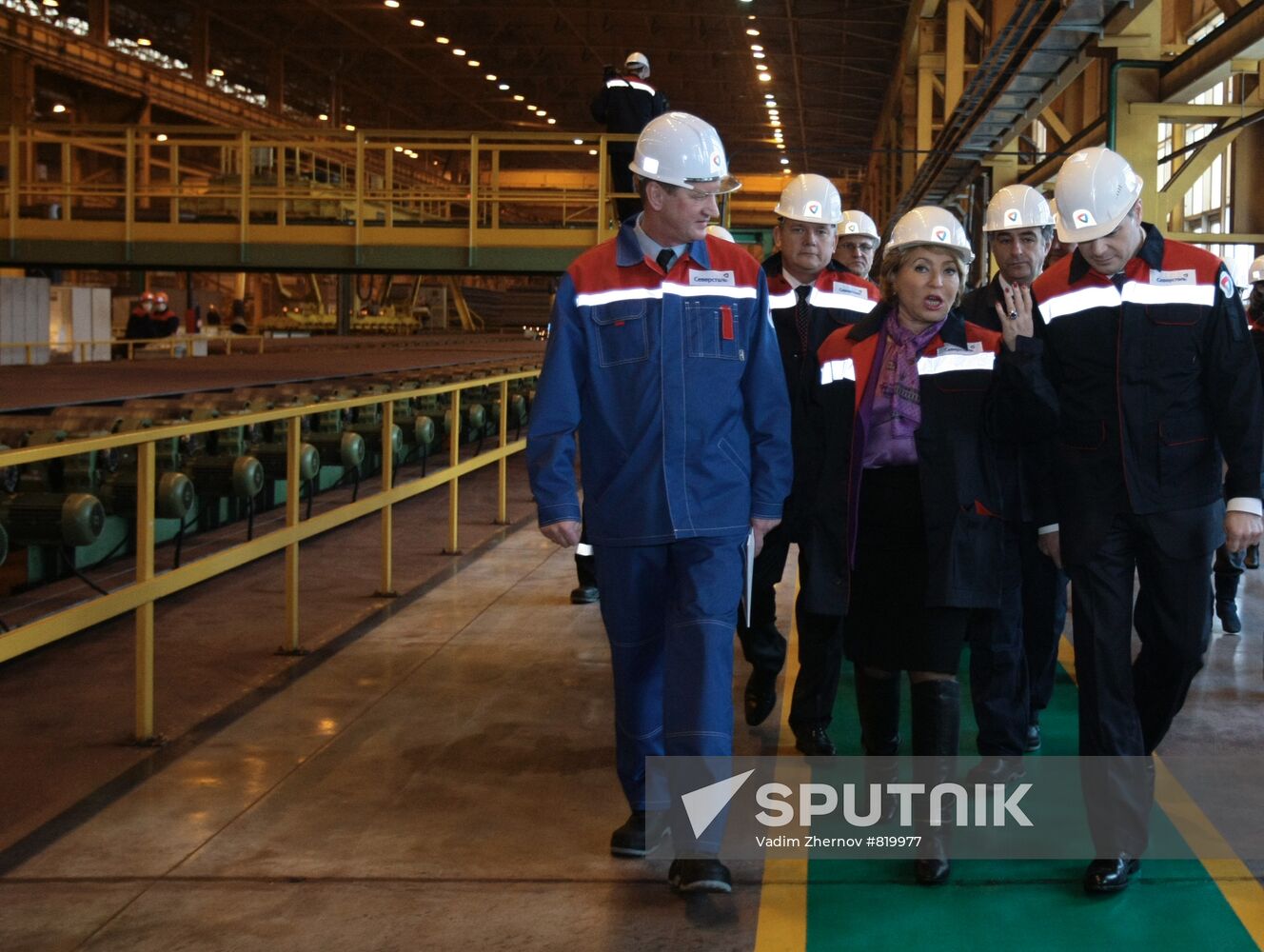 Nikolai Skorokhvatov, Vanentina Matviyenko and Alexei Mordashov