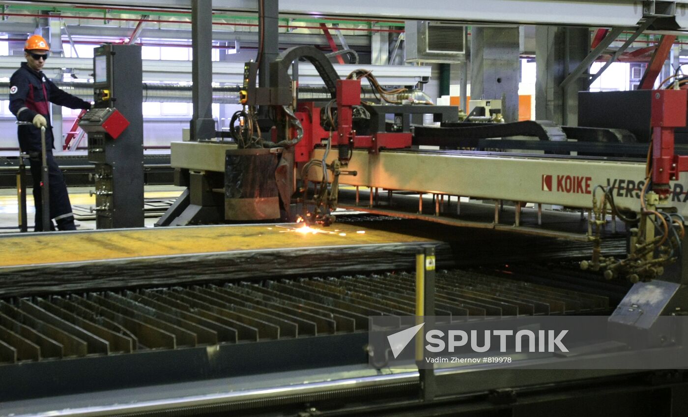 Severstal facility's metal cutting workshop