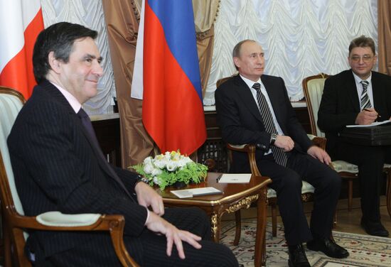 Vladimir Putin meets with François Fillon in Moscow