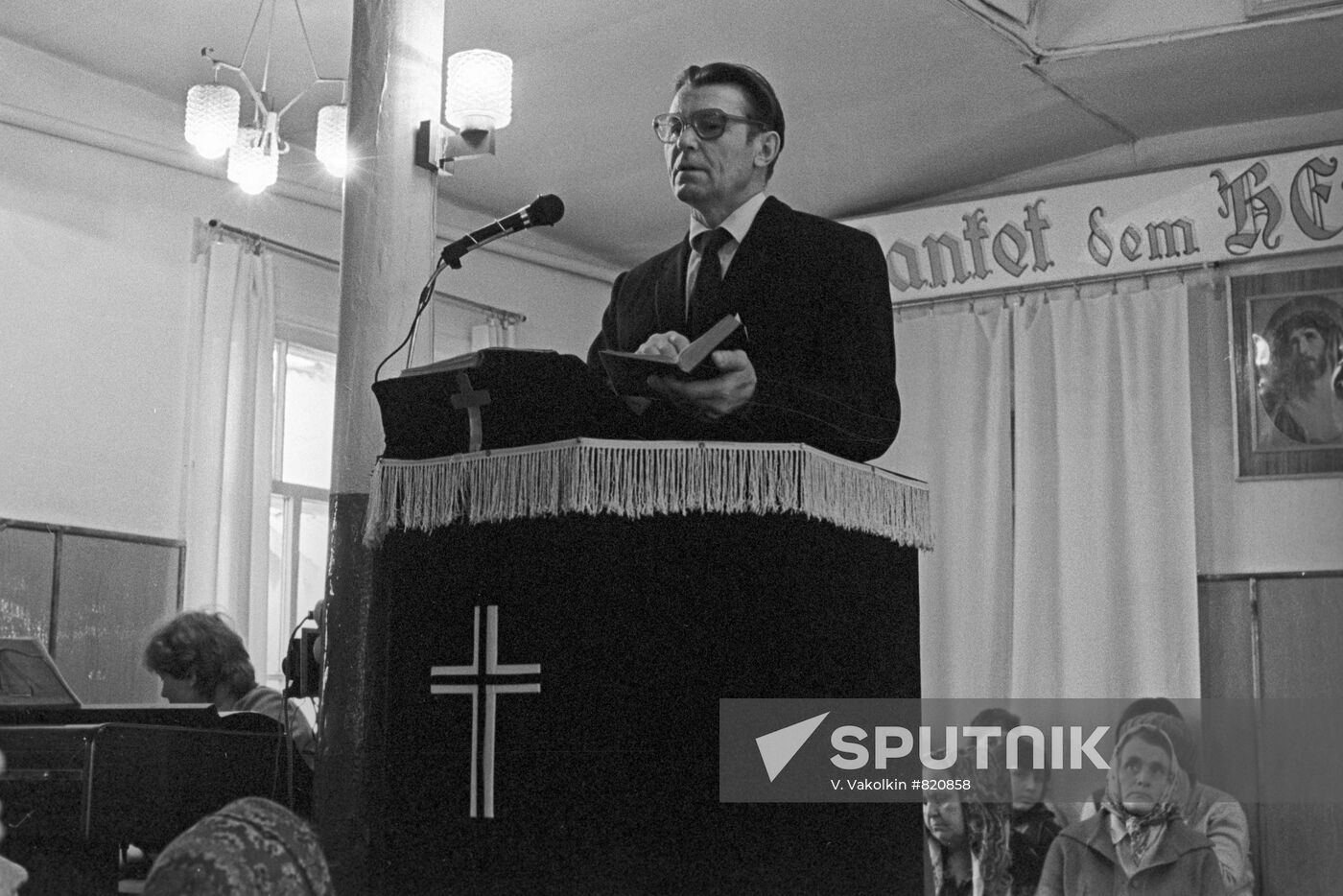 Sunday sermon in Lutheran church