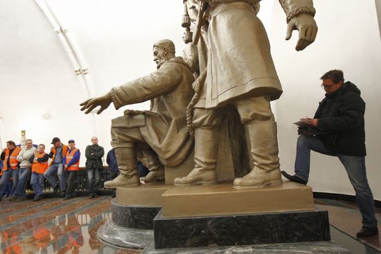 Reopening changeover passage at Belorusskaya metro station