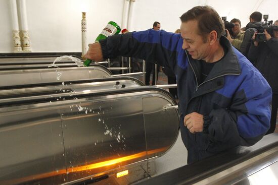 Reopening changeover passage at Belorusskaya metro station