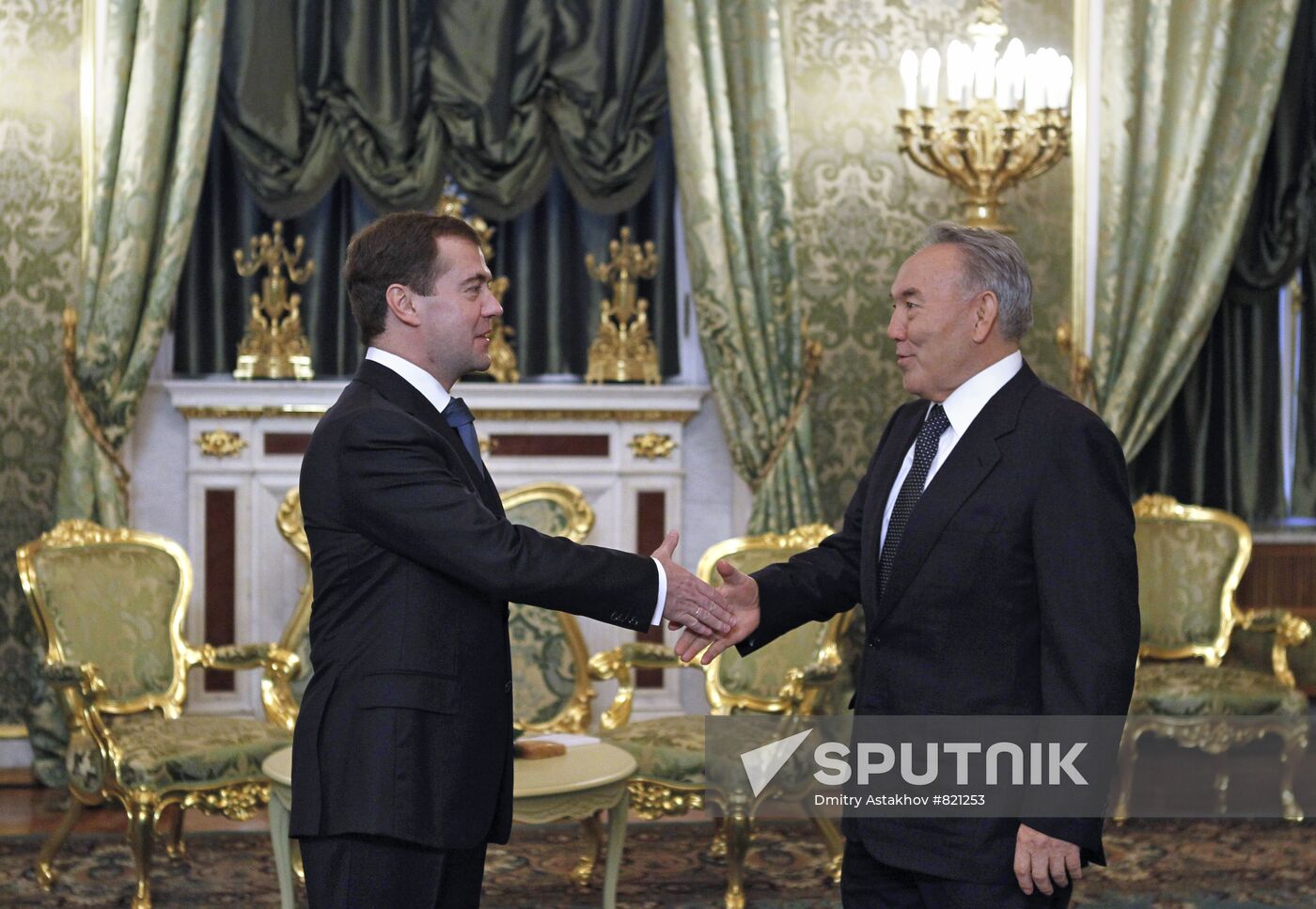 Dmitry Medvedev and Nursultan Nazarbayev