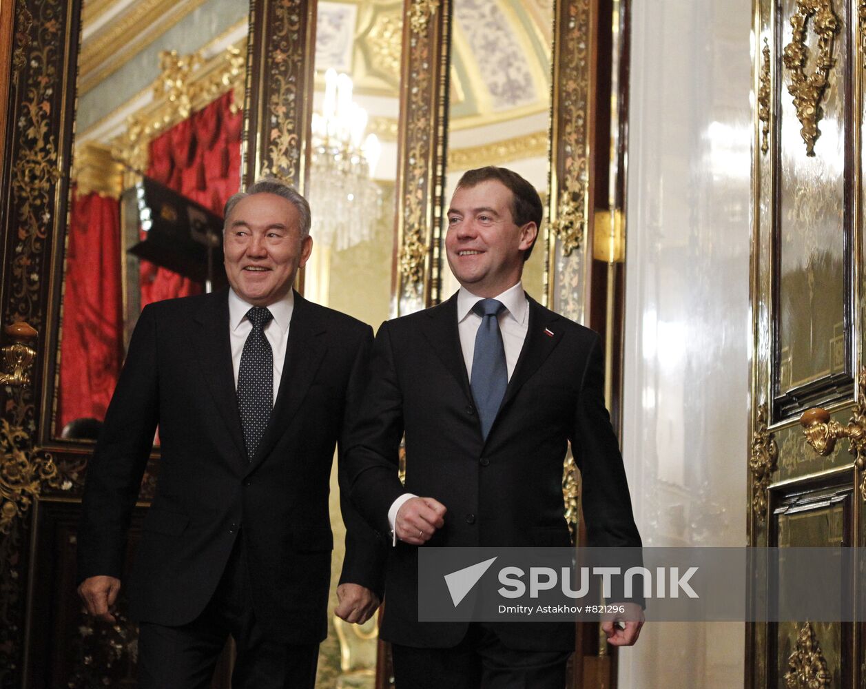 Dmitry Medvedev and Nursultan Nazarbayev