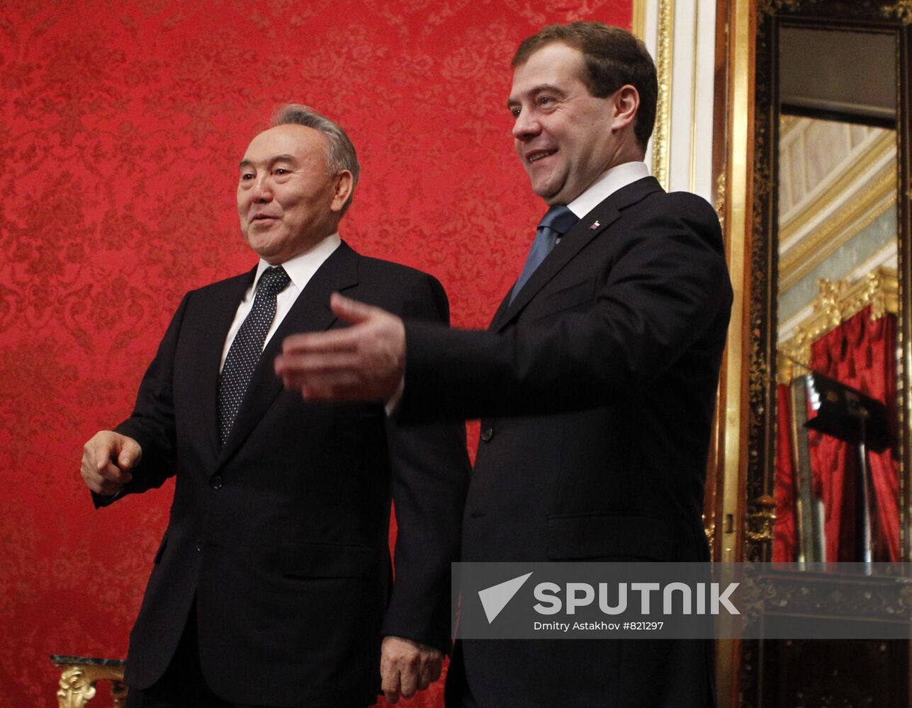 Dmitry Medvedev and Nursultan Nazarbayev