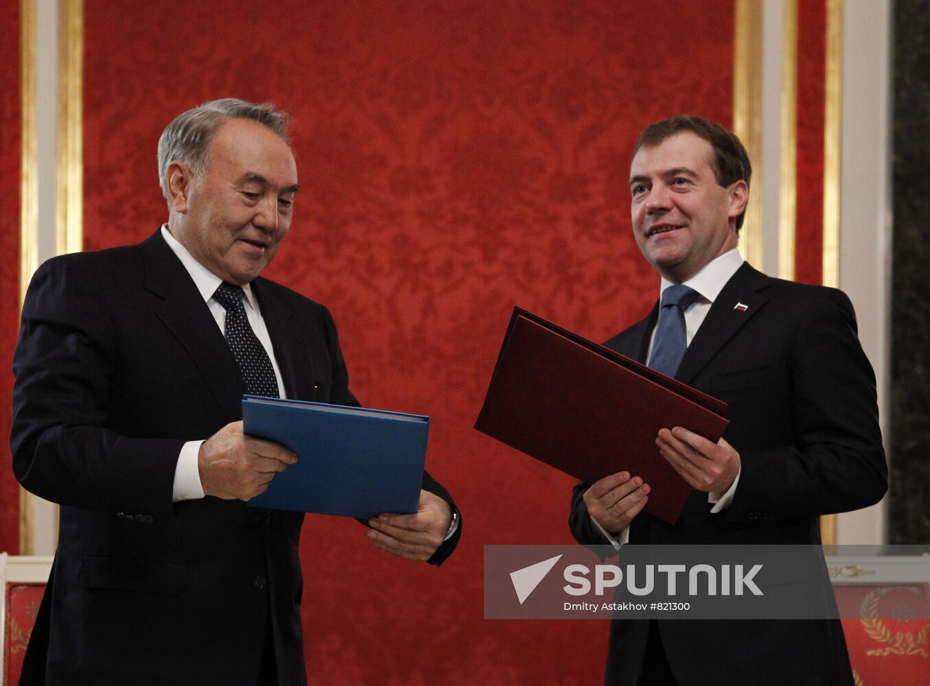 Dmitry Medvedev and Nursultan Nazarbayev