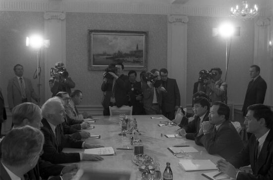Eduard Shevardnadze and Gombojavyn Ochirbat