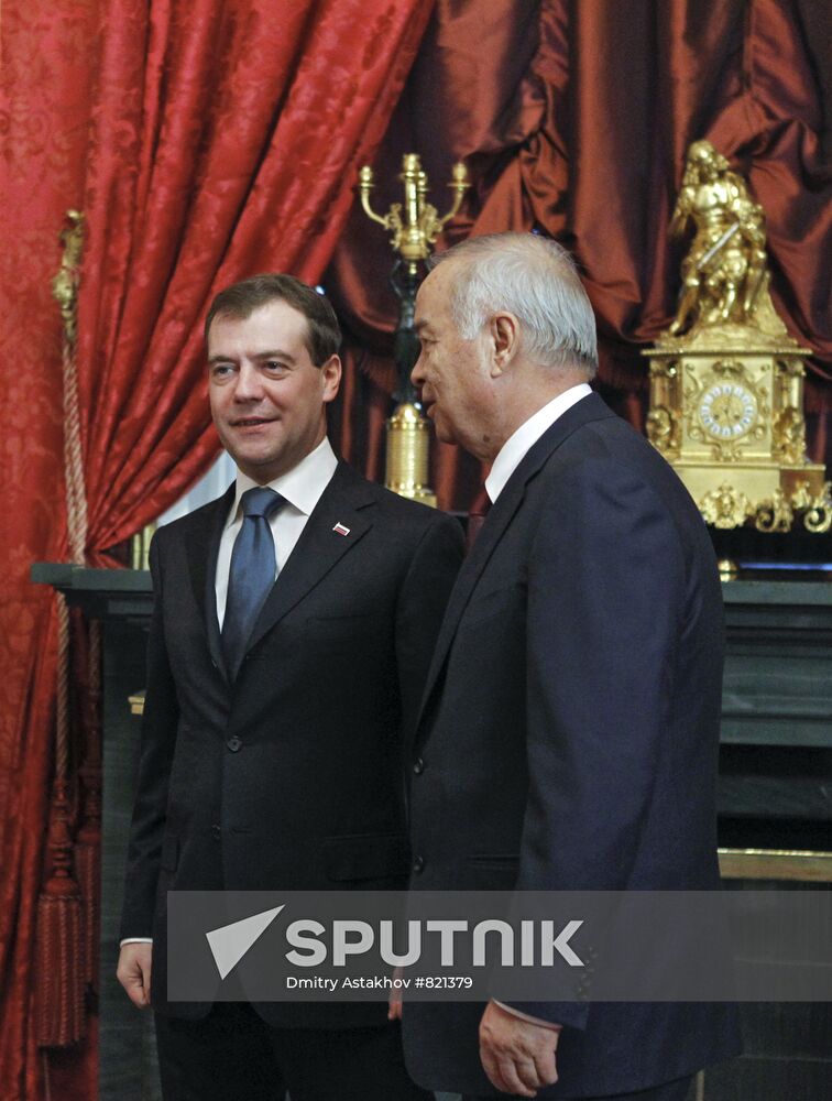Dmitry Medvedev at CSTO and CIS summits at Kremlin