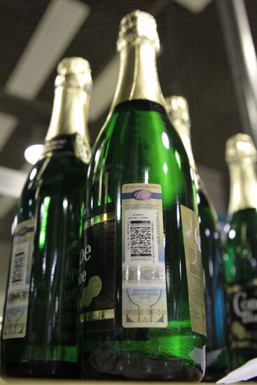 Production of champagne at Moscow Champagne Winery
